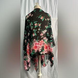Red Lolly Floral Kimono Cover Up - OS